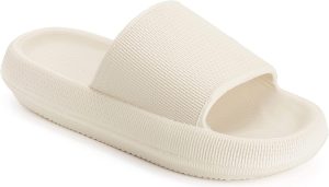 Pillow Slippers for Women and Men Non Slip Quick Drying Shower Slides Bathroom Sandals | Ultra Cushion | Thick Sole